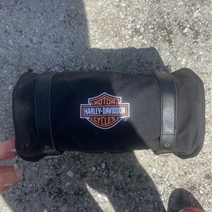 Harley-Davidson Embroidered Motorcycle Biker Black tool roll bag